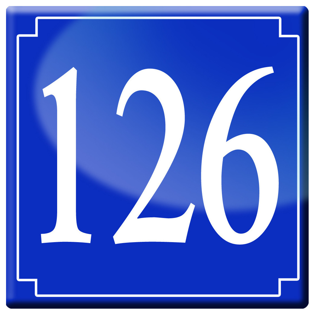 numéroderue126 - classique 10x10cm - Sticker/autocollant