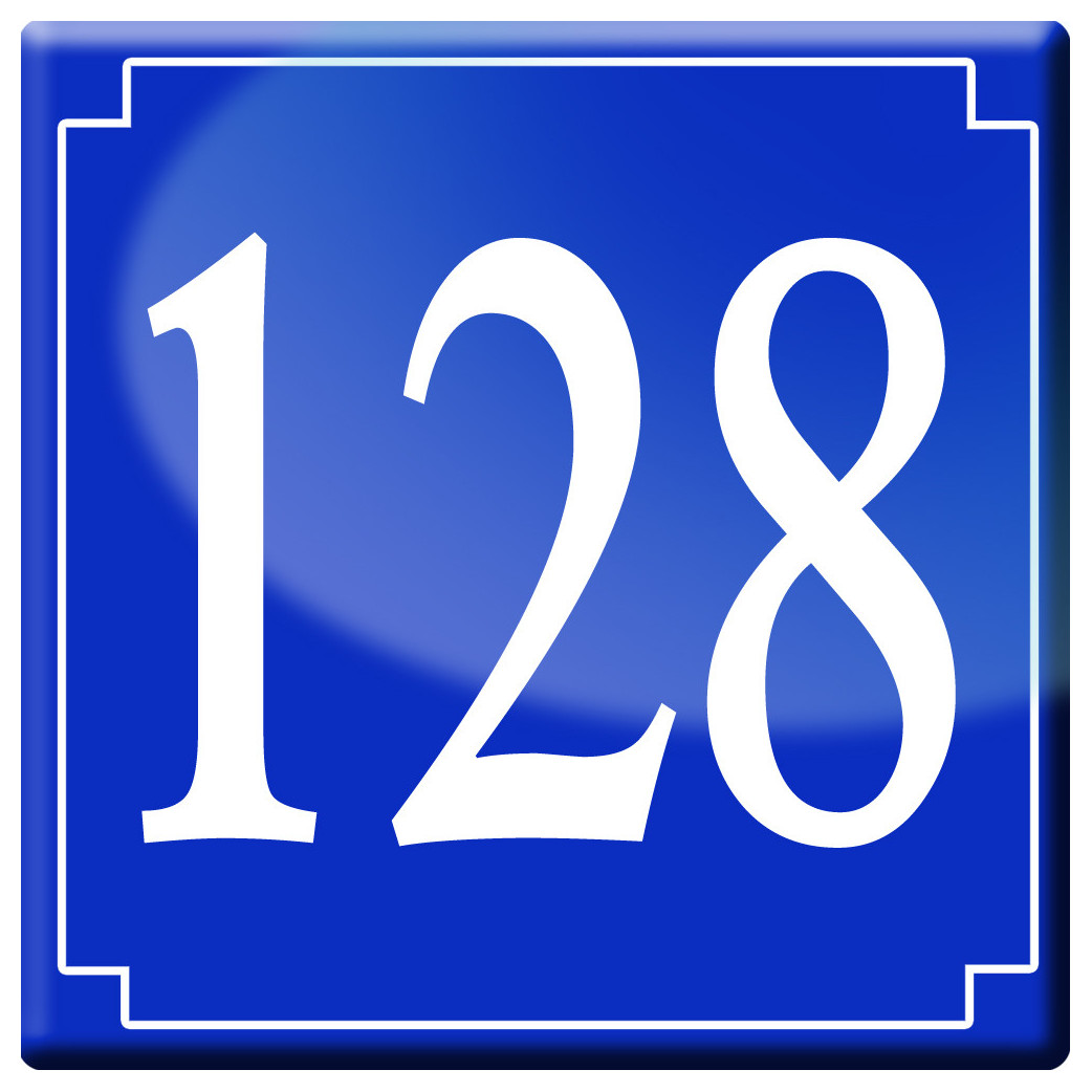 numéroderue128 - classique 10x10cm - Sticker/autocollant