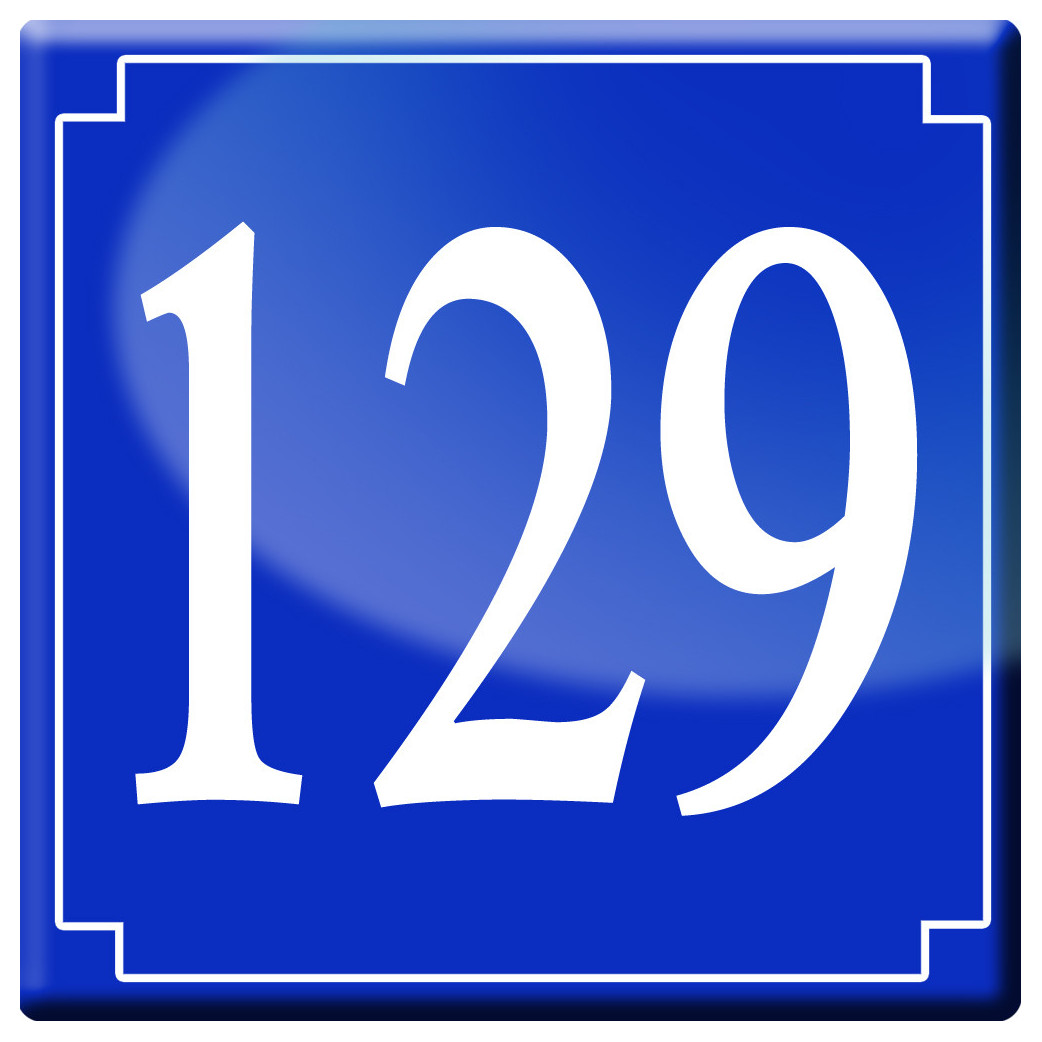 numéroderue129 - classique 10x10cm - Sticker/autocollant