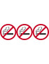 Interdit de fumer (3 fois 10cm) - Sticker/autocollant