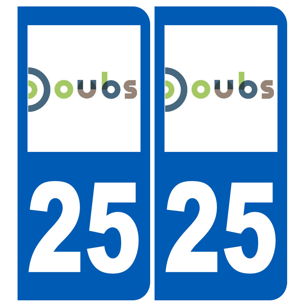 immatriculation 25 Doubs - Sticker/autocollant