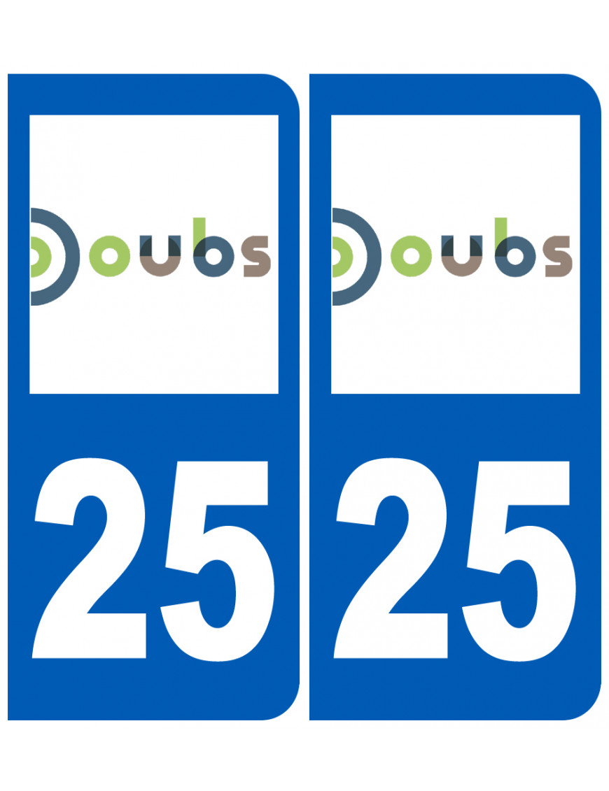 immatriculation 25 Doubs - Sticker/autocollant