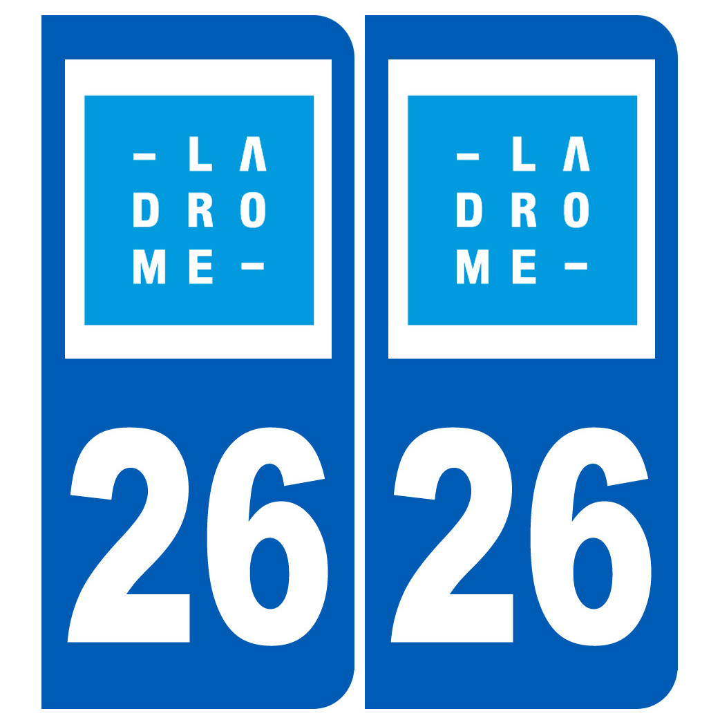 immatriculation 26 Drôme - Sticker/autocollant