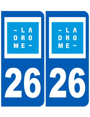 immatriculation 26 Drôme - Sticker/autocollant