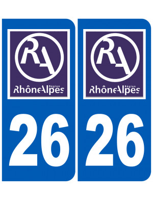 immatriculation 26 Rhône Alpes - Sticker/autocollant