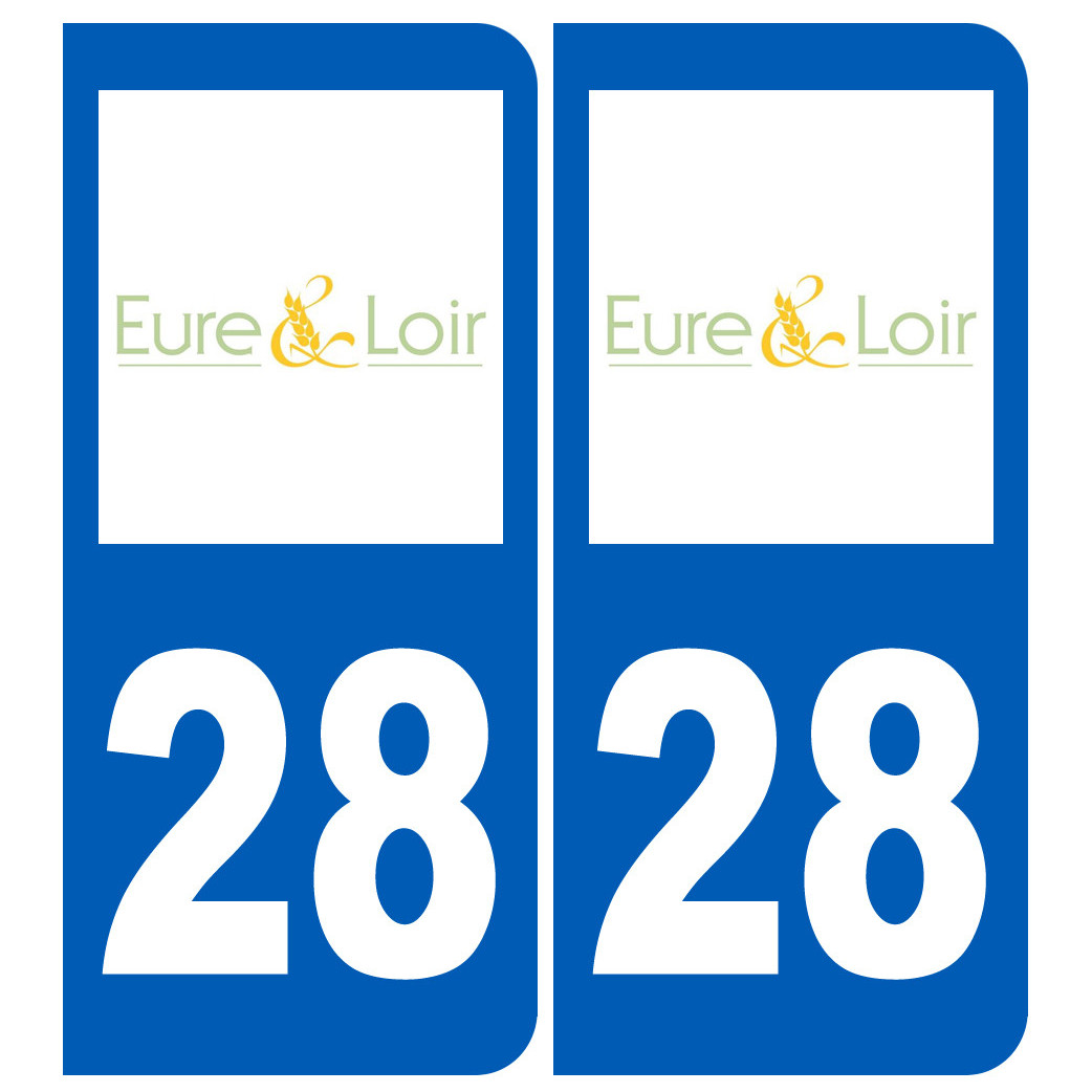 immatriculation 28 Eure et Loire - Sticker/autocollant