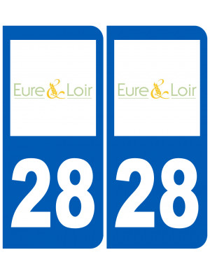 immatriculation 28 Eure et Loire - Sticker/autocollant
