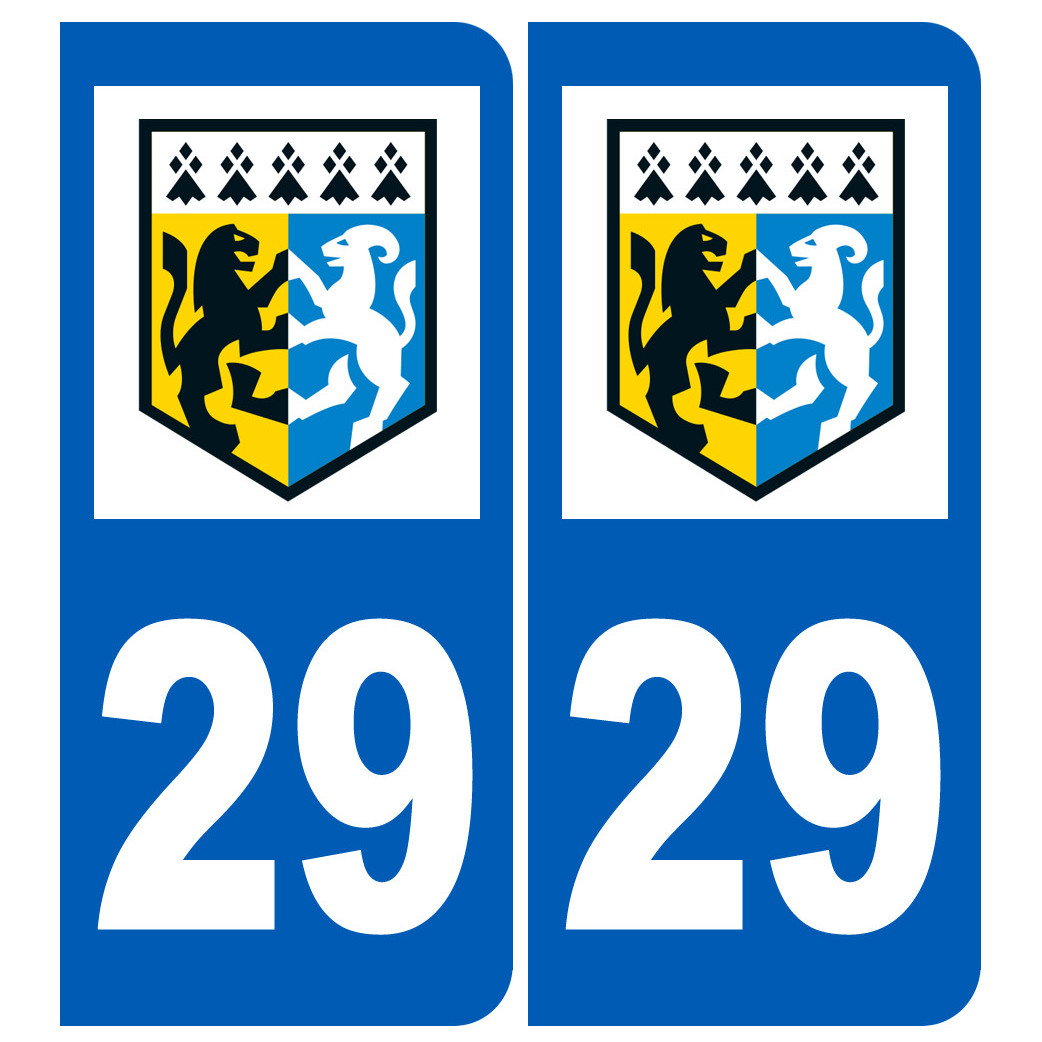 immatriculation 29 Finistère - Sticker/autocollant