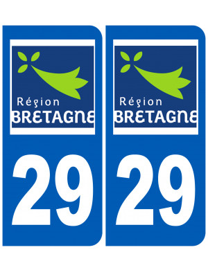 immatriculation 29 Région Bretagne - Sticker/autocollant