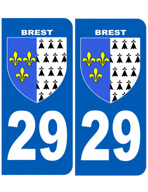immatriculation 29 Brest - Sticker/autocollant