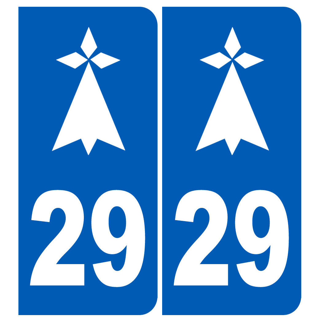 immatriculation 29 hermine - Sticker/autocollant