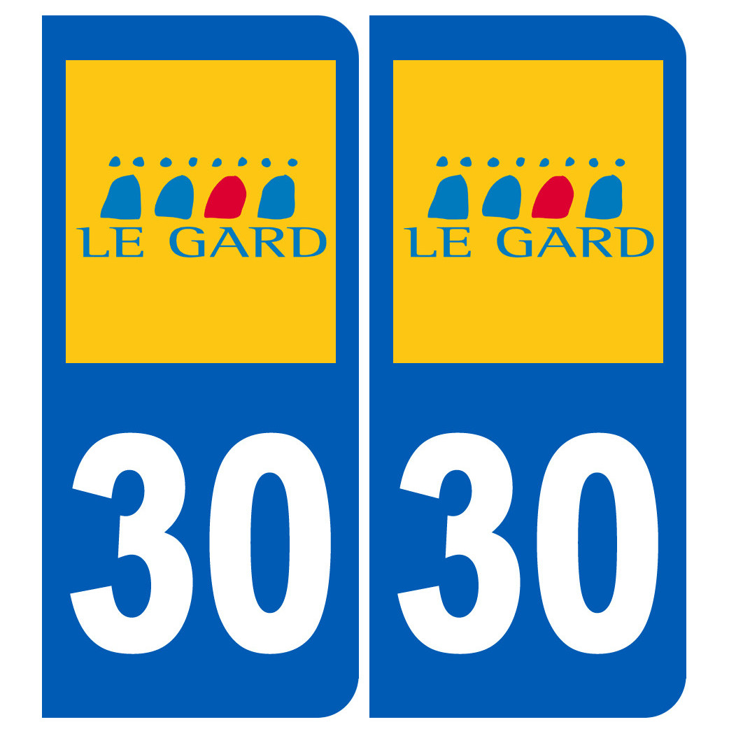 immatriculation 30 Gard - Sticker/autocollant