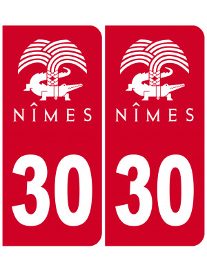 immatriculation 30 Nîmes - Sticker/autocollant