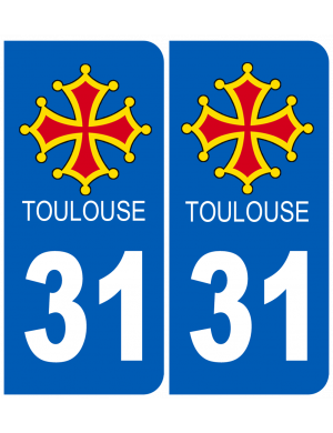 immatriculation 31 Toulouse - Sticker/autocollant