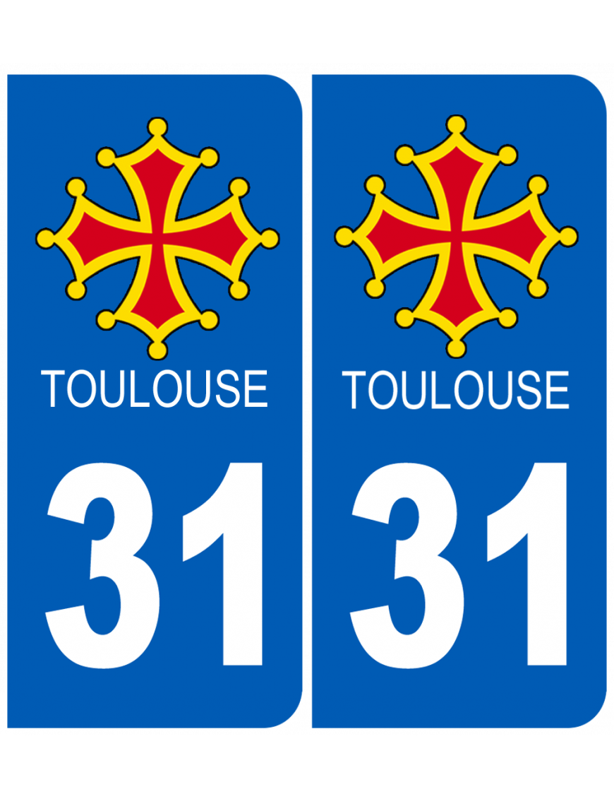 immatriculation 31 Toulouse - Sticker/autocollant