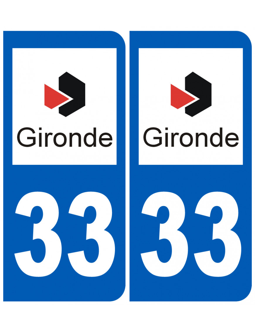 immatriculation 33 Gironde - Sticker/autocollant