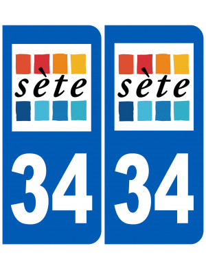 immatriculation 34 Sète - Sticker/autocollant
