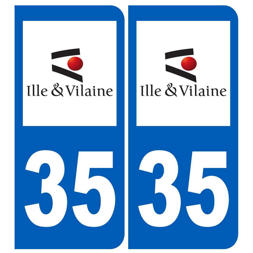immatriculation 35 Ille-et-Vilaine - Sticker/autocollant