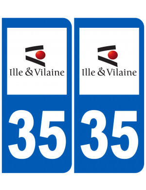 immatriculation 35 Ille-et-Vilaine - Sticker/autocollant