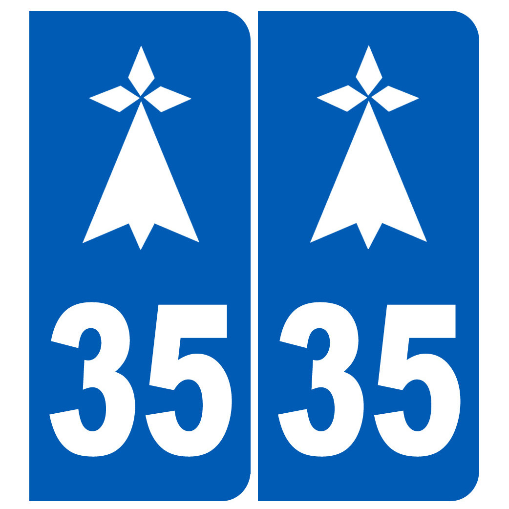immatriculation 35 hermine - Sticker/autocollant