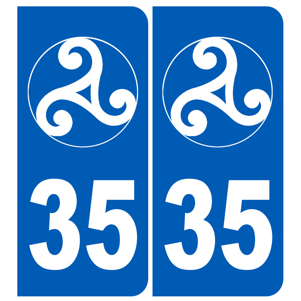 immatriculation 35 triskel - Sticker/autocollant