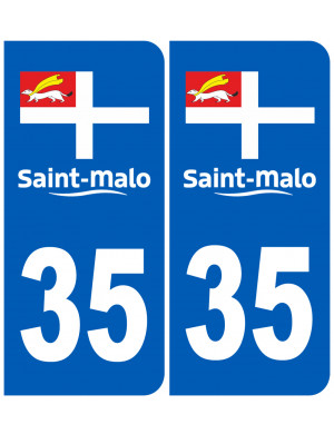 immatriculation 35 Saint Malo - Sticker/autocollant