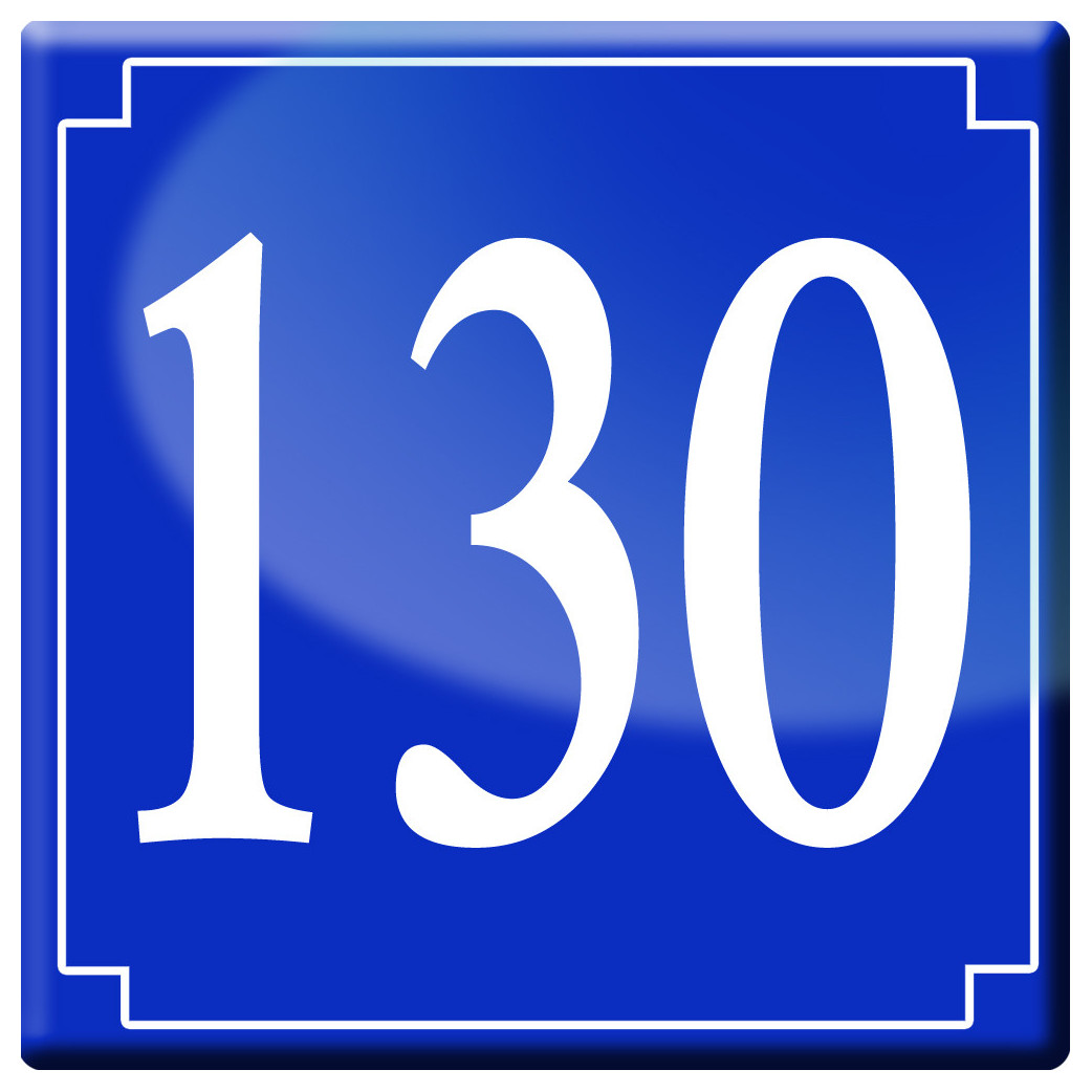 numéroderue130 - classique 10x10cm - Sticker/autocollant