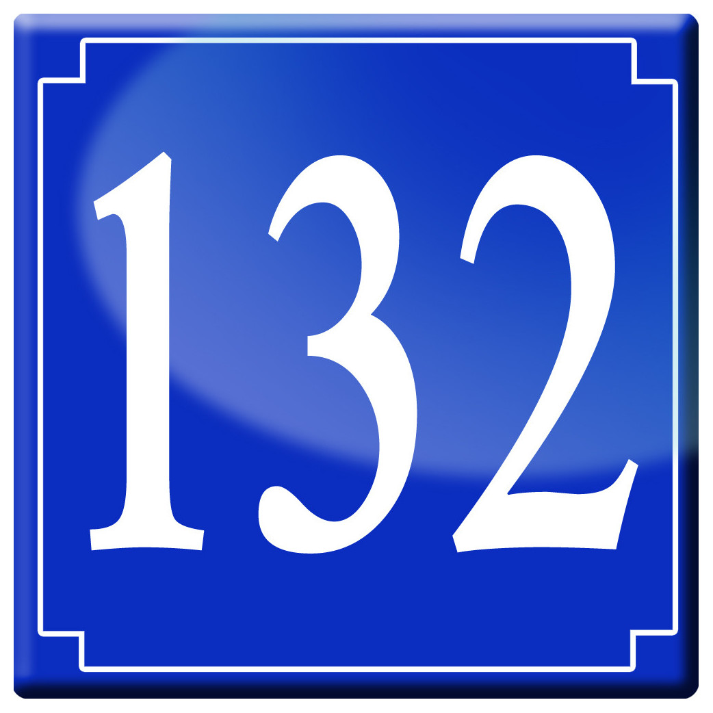 numéroderue132 - classique 10x10cm - Sticker/autocollant