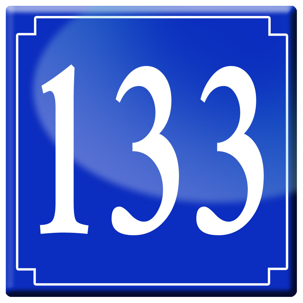 numéroderue133 - classique 10x10cm - Sticker/autocollant