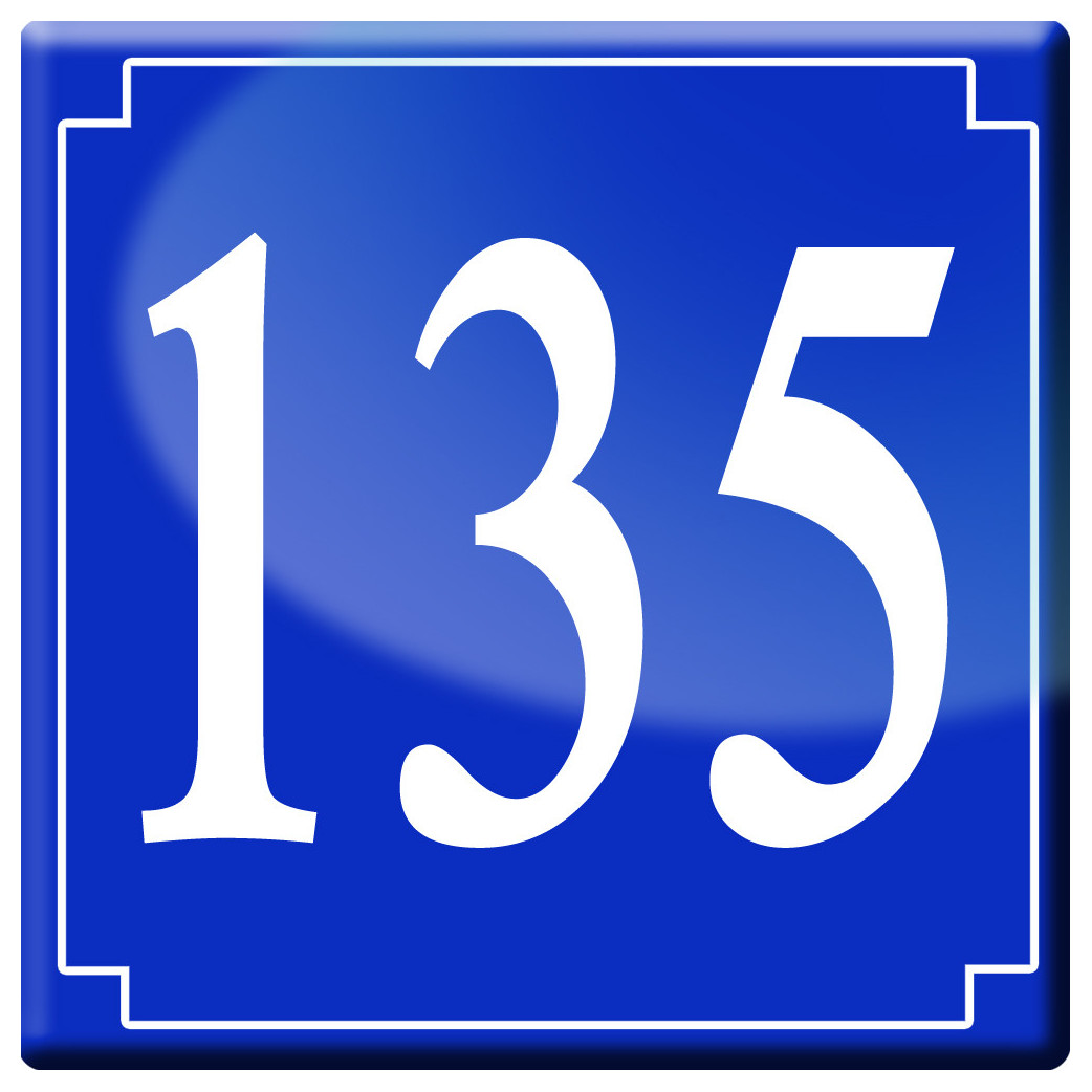 numéroderue135 - classique 10x10cm - Sticker/autocollant