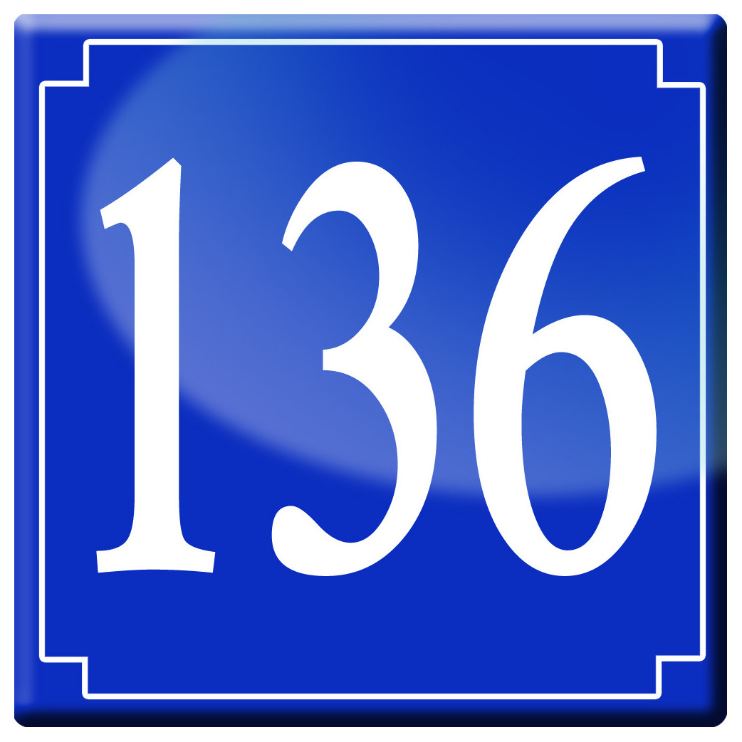 numéroderue136 - classique 10x10cm - Sticker/autocollant