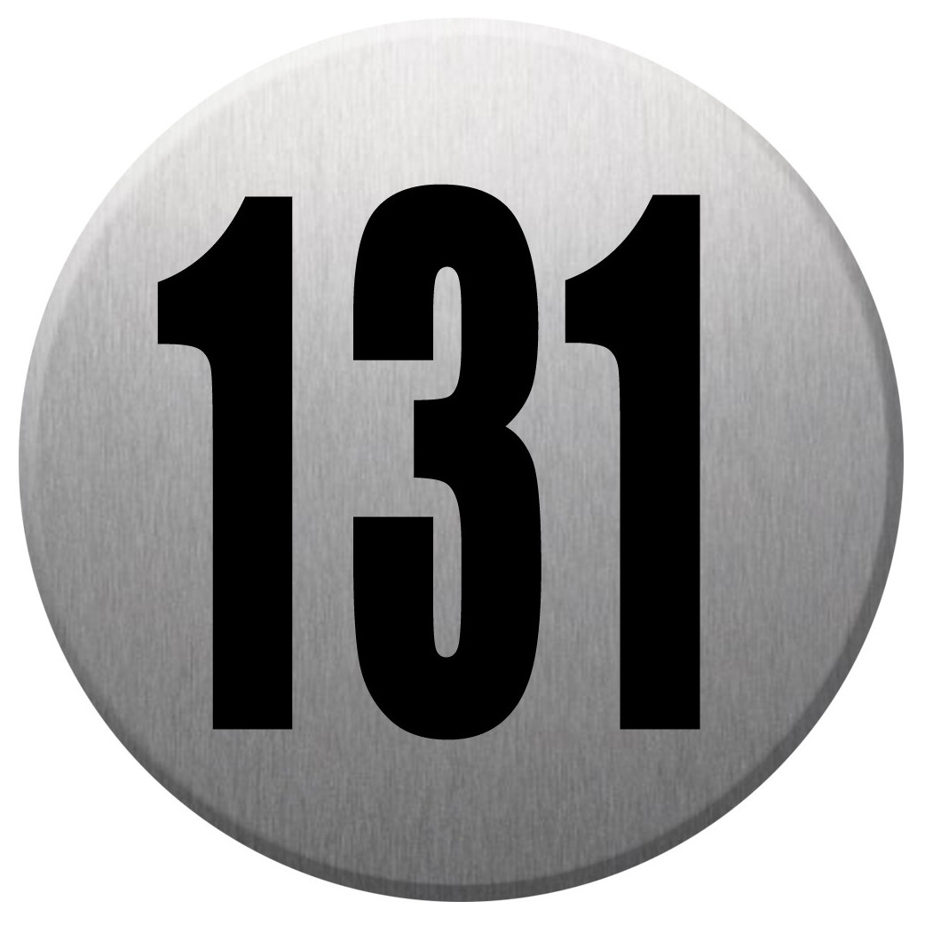 numéroderue131 - gris brossé 10x10cm - Sticker/autocollant