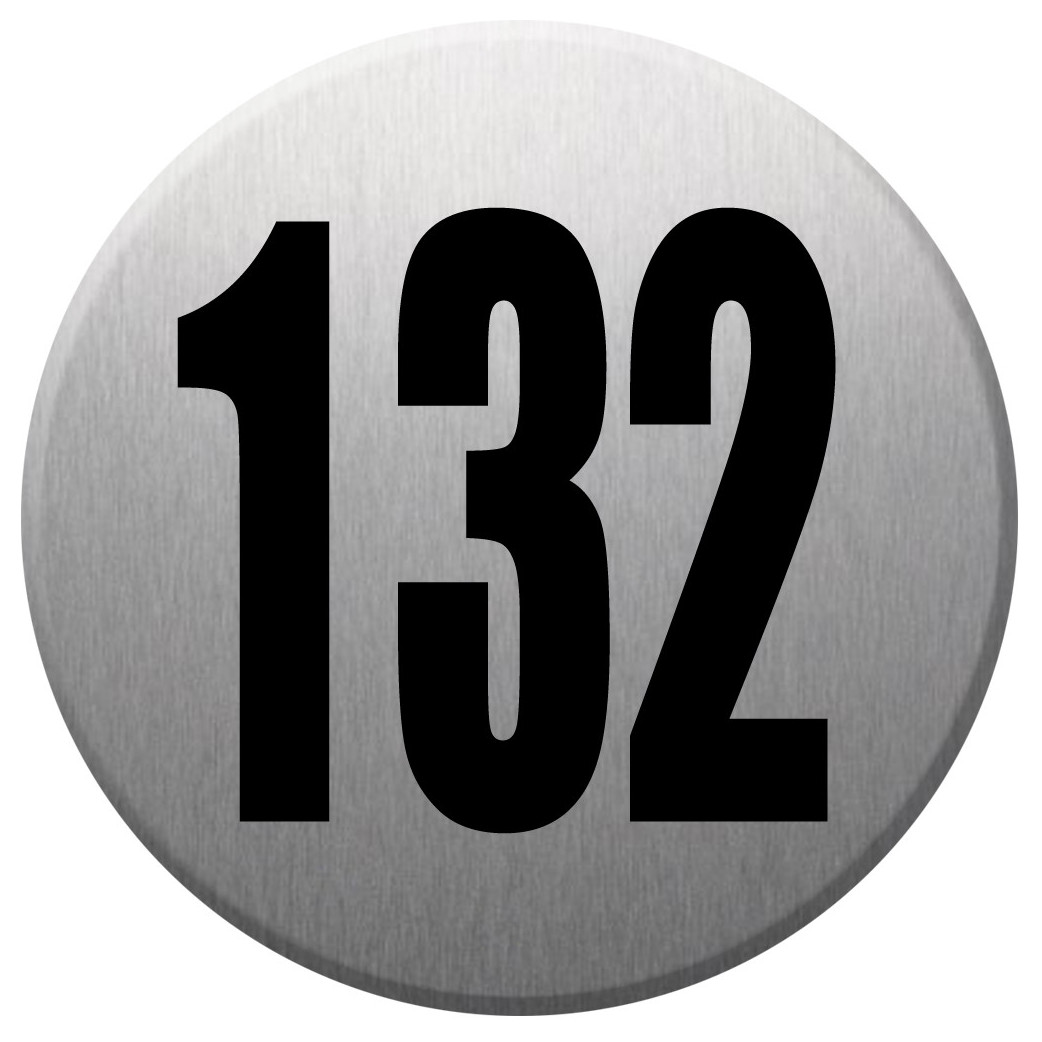 numéroderue132 - gris brossé 10x10cm - Sticker/autocollant