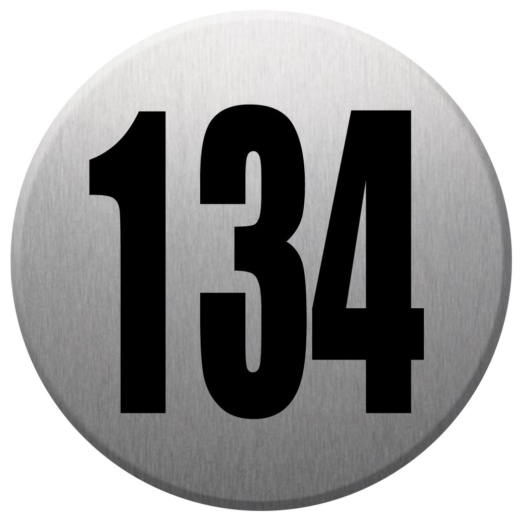 numéroderue134 - gris brossé 10x10cm - Sticker/autocollant