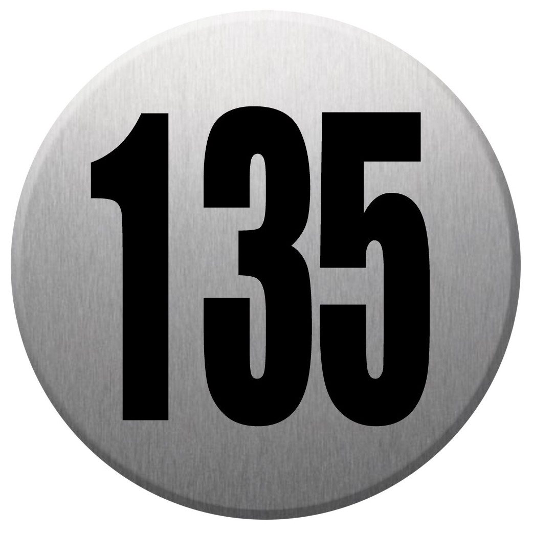 numéroderue135 - gris brossé 10x10cm - Sticker/autocollant