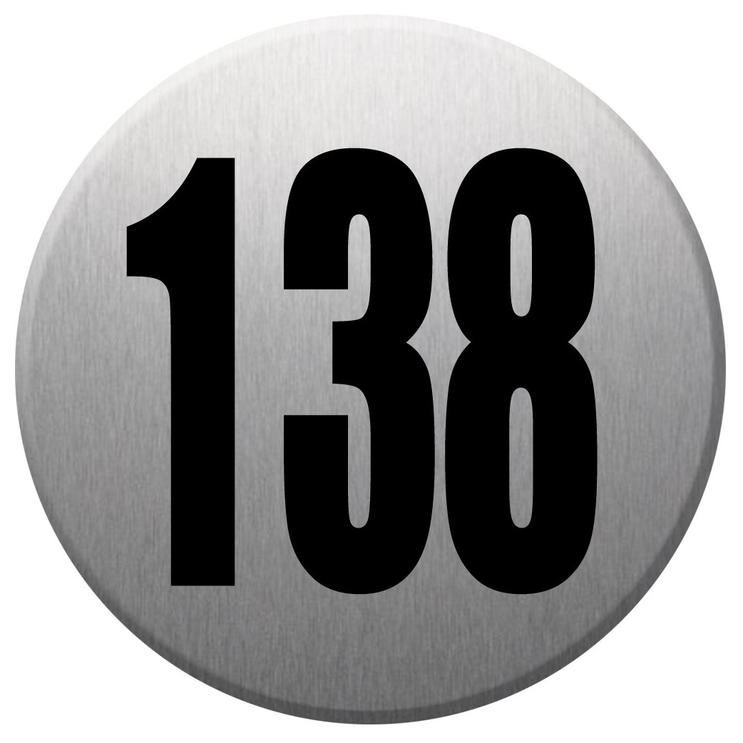 numéroderue138 - gris brossé 10x10cm - Sticker/autocollant