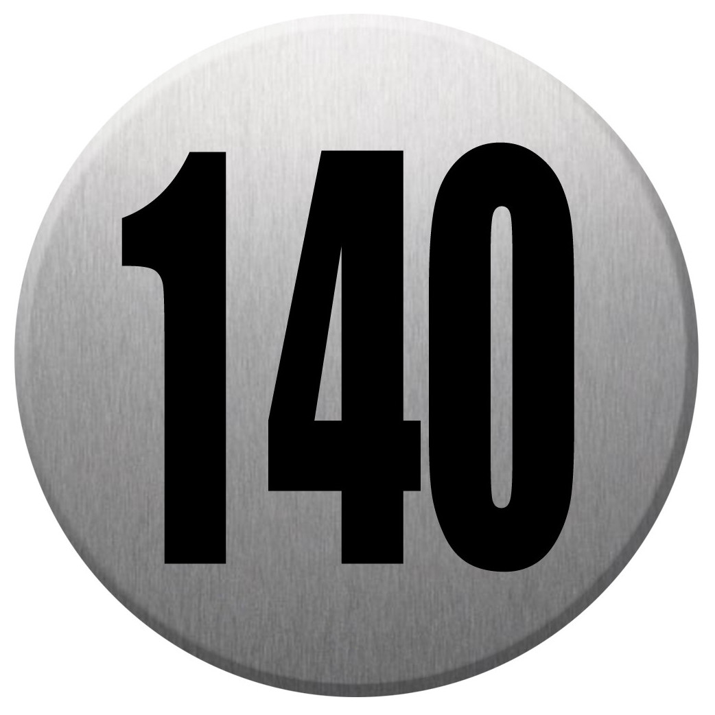 numéroderue140 - gris brossé 10x10cm - Sticker/autocollant