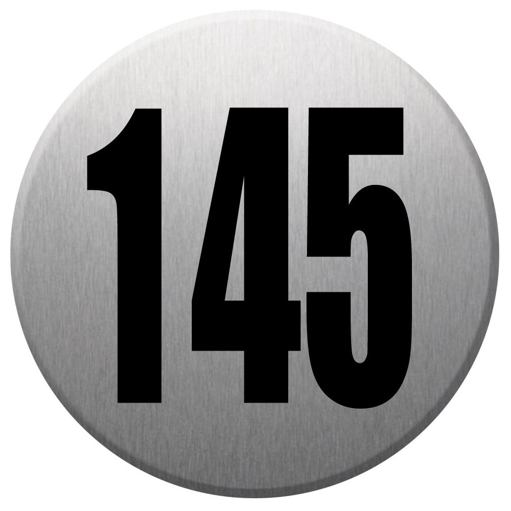 numéroderue145 - gris brossé 10x10cm - Sticker/autocollant