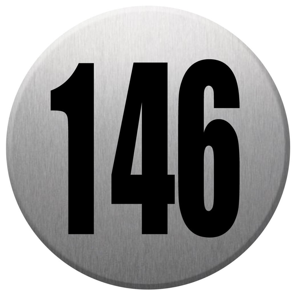 numéroderue146 - gris brossé 10x10cm - Sticker/autocollant