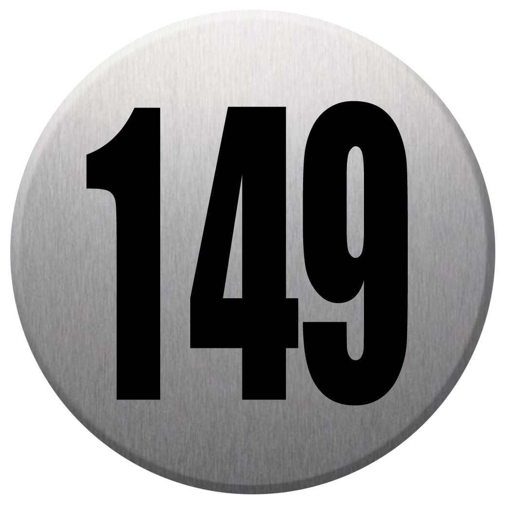 numéroderue149 - gris brossé 10x10cm - Sticker/autocollant