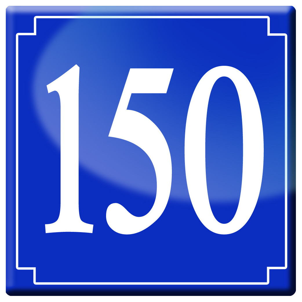 numéroderue150 - classique 10x10cm - Sticker/autocollant