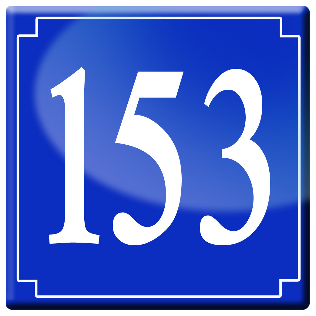 numéroderue153 - classique 10x10cm - Sticker/autocollant