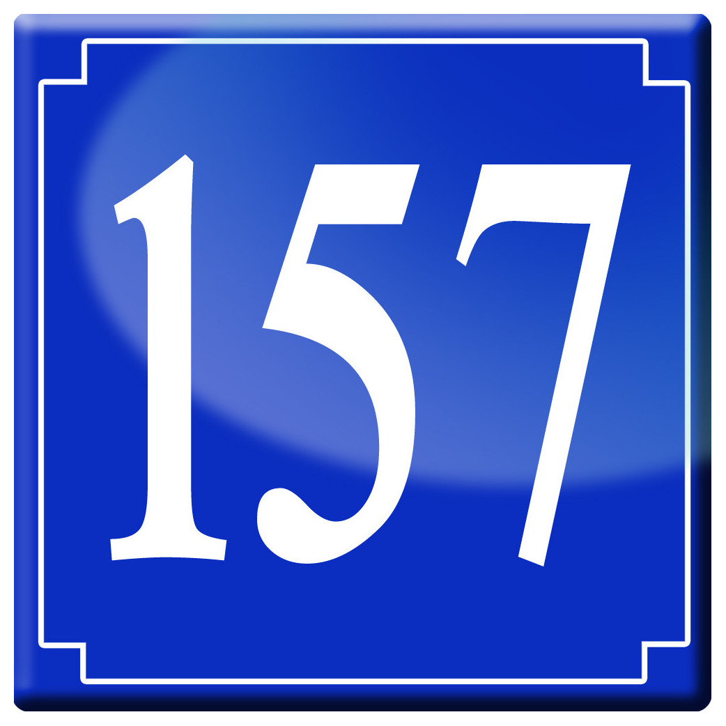 numéroderue157 - classique 10x10cm - Sticker/autocollant