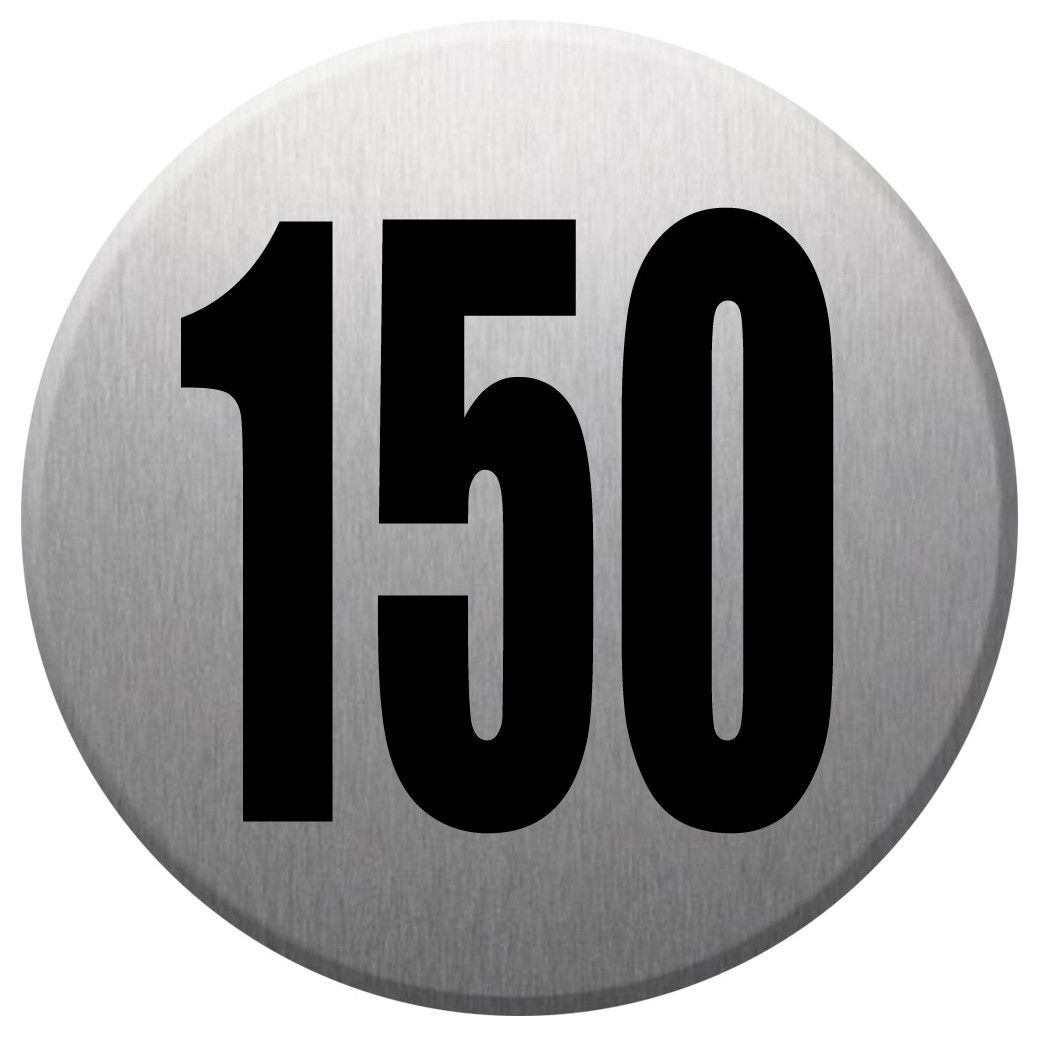 numéroderue150 - gris brossé 10x10cm - Sticker/autocollant