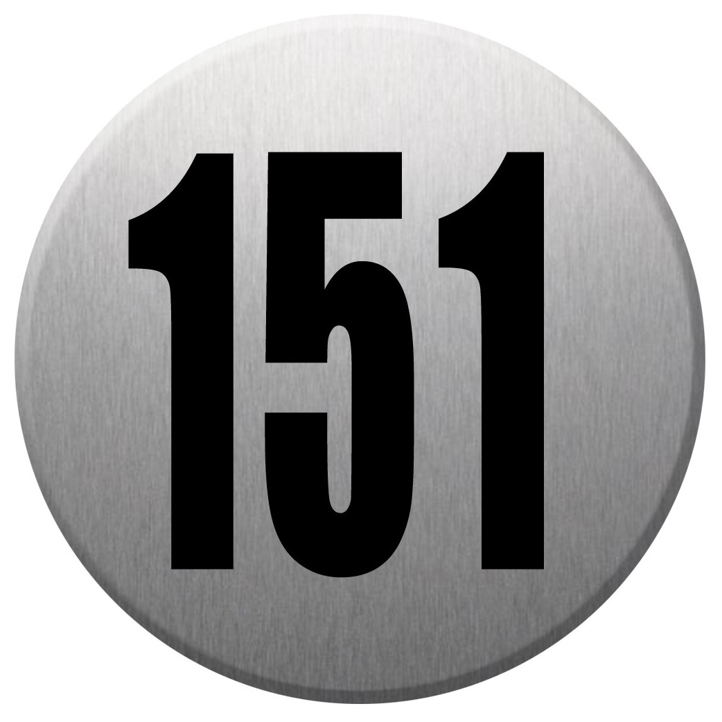 numéroderue151 - gris brossé 10x10cm - Sticker/autocollant