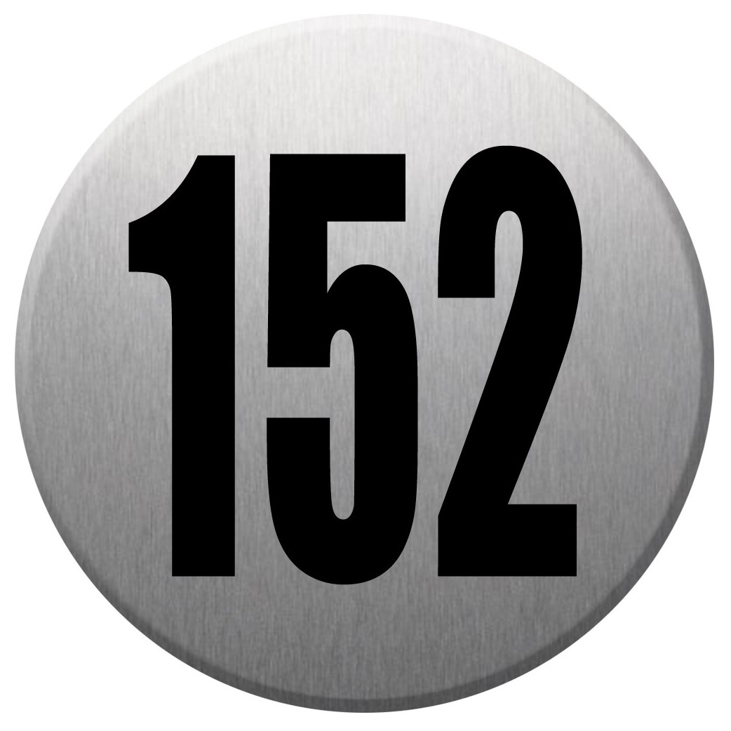 numéroderue152 - gris brossé 10x10cm - Sticker/autocollant