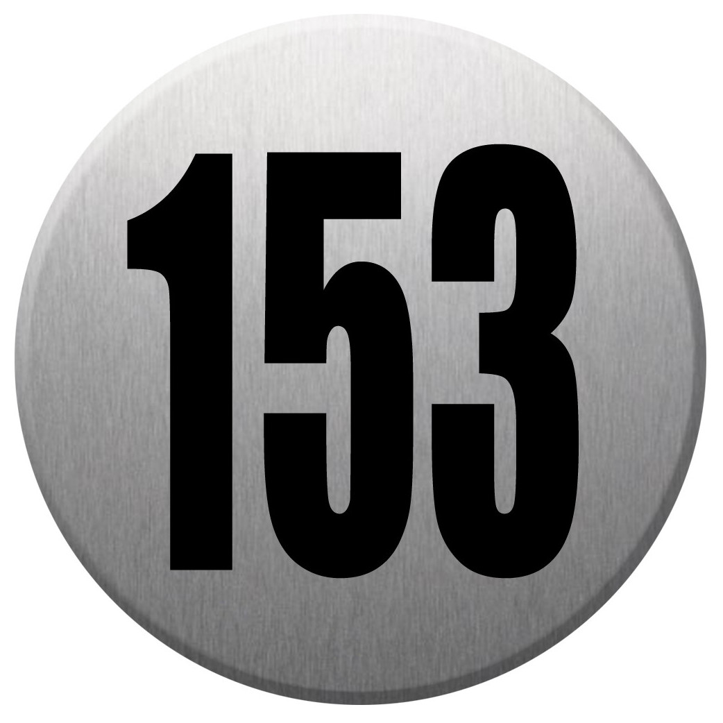 numéroderue153 - gris brossé 10x10cm - Sticker/autocollant