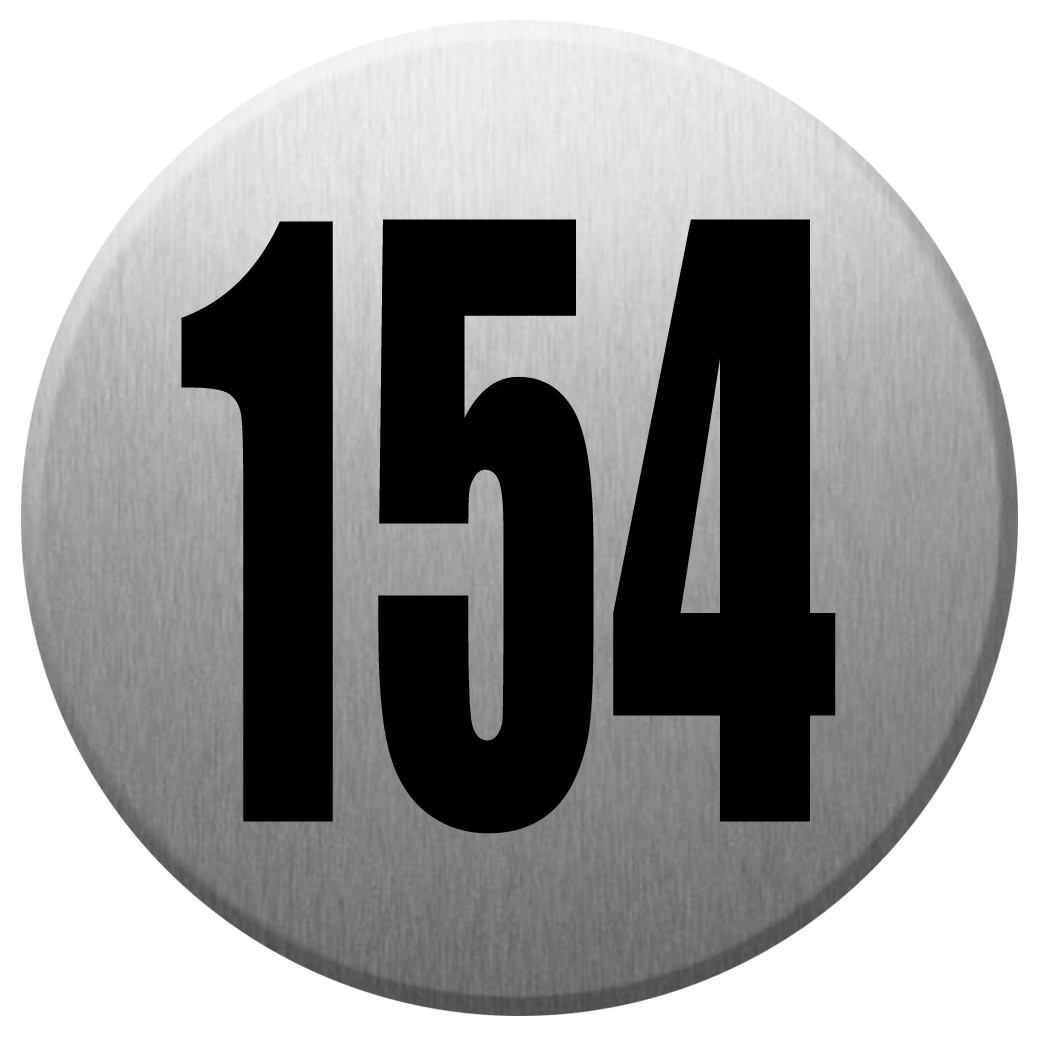 numéroderue154 - gris brossé 10x10cm - Sticker/autocollant