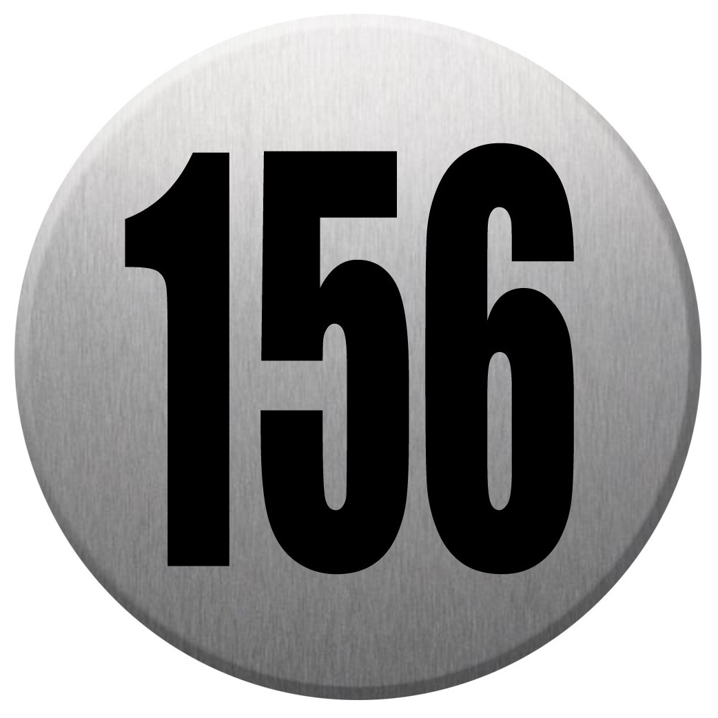 numéroderue156 - gris brossé 10x10cm - Sticker/autocollant