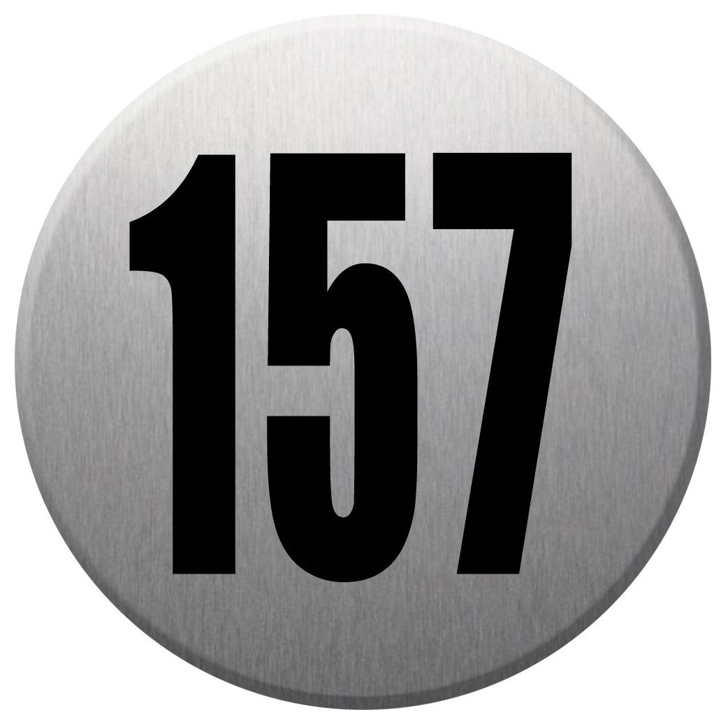 numéroderue157 - gris brossé 10x10cm - Sticker/autocollant